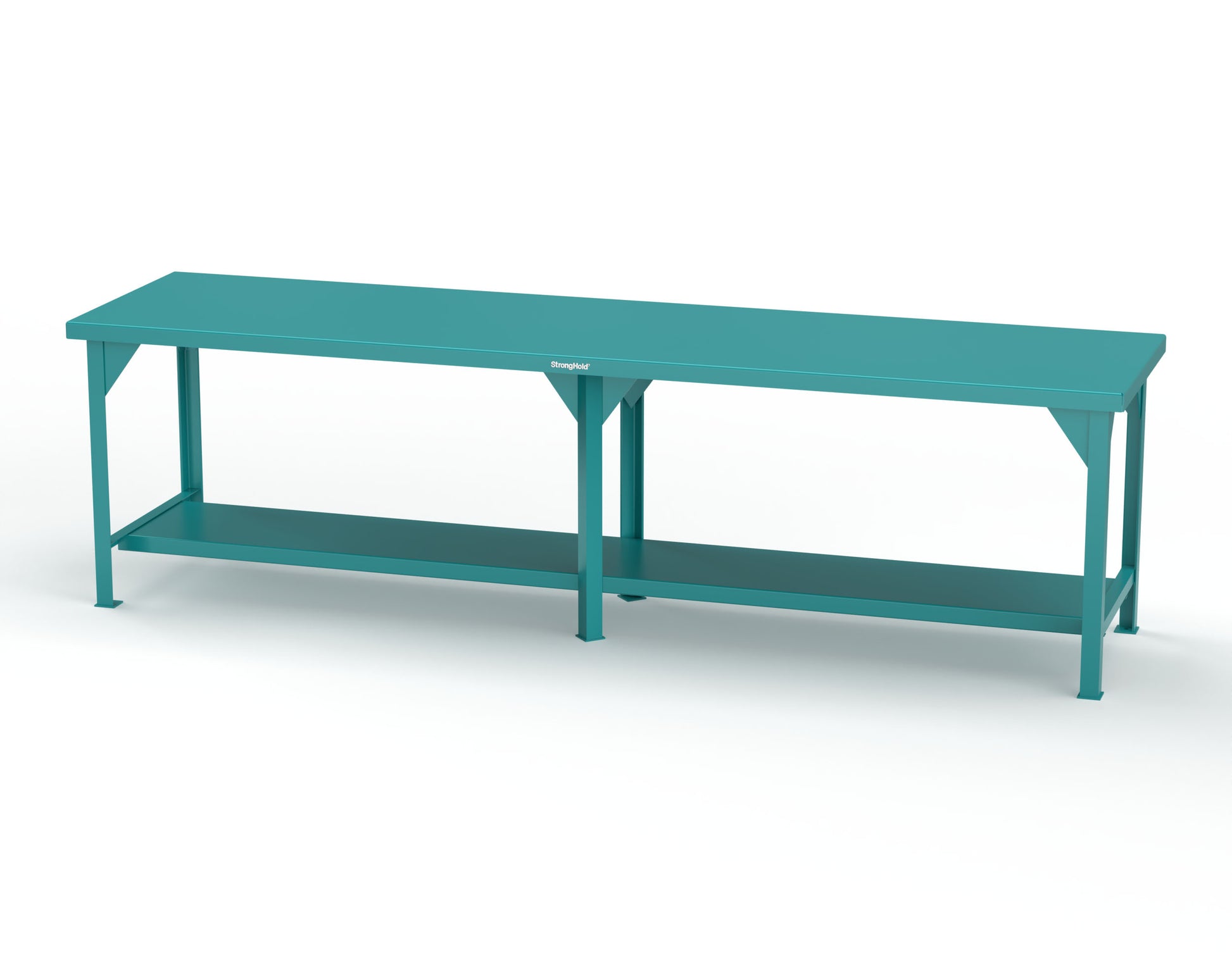 Extreme Duty 7 GA Shop Table with 1 Shelf - 120 In. W x 30 In. D x 34 In. H - T12030-5021