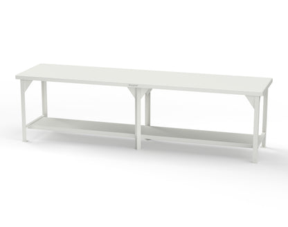 Extreme Duty 7 GA Shop Table with 1 Shelf - 120 In. W x 30 In. D x 34 In. H - T12030-9003