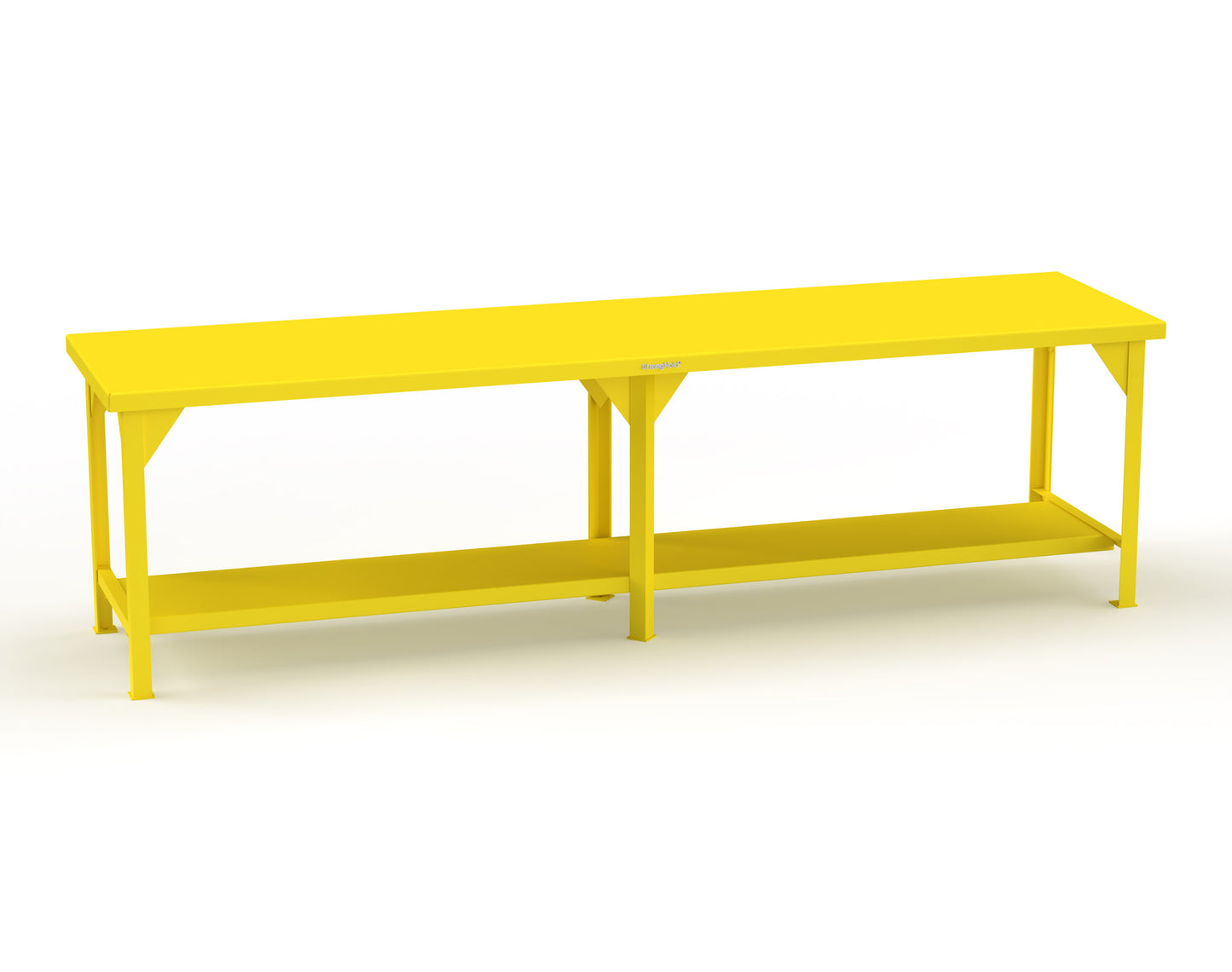 Extreme Duty 7 GA Shop Table with 1 Shelf - 120 In. W x 30 In. D x 34 In. H - T12030-1023