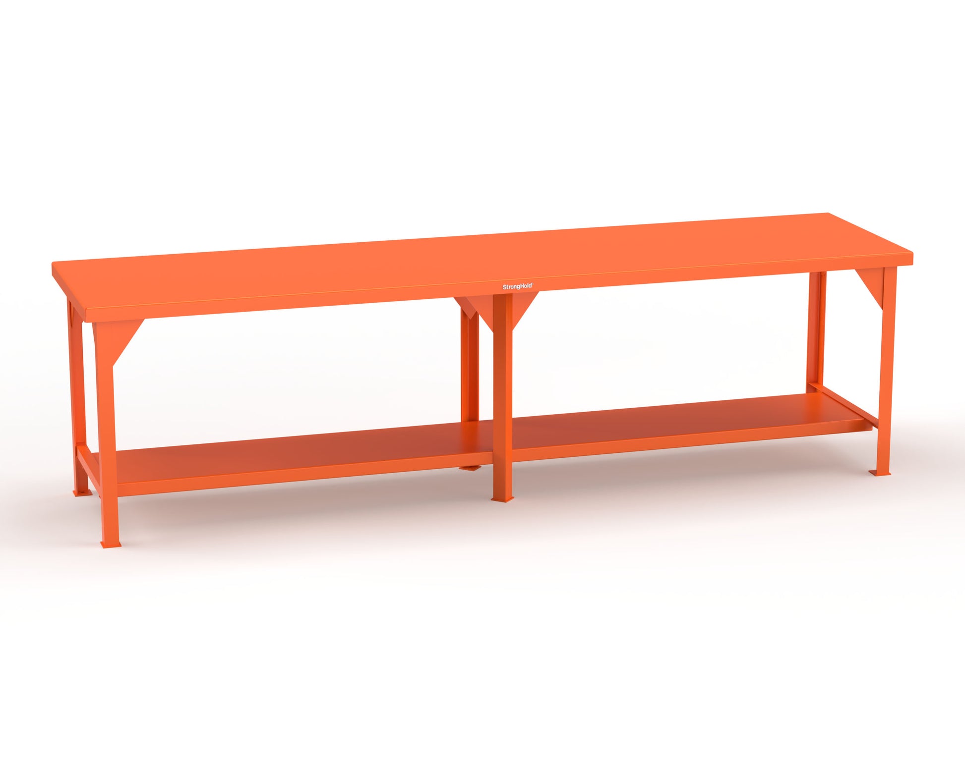 Extreme Duty 7 GA Shop Table with 1 Shelf - 120 In. W x 30 In. D x 34 In. H - T12030-2004