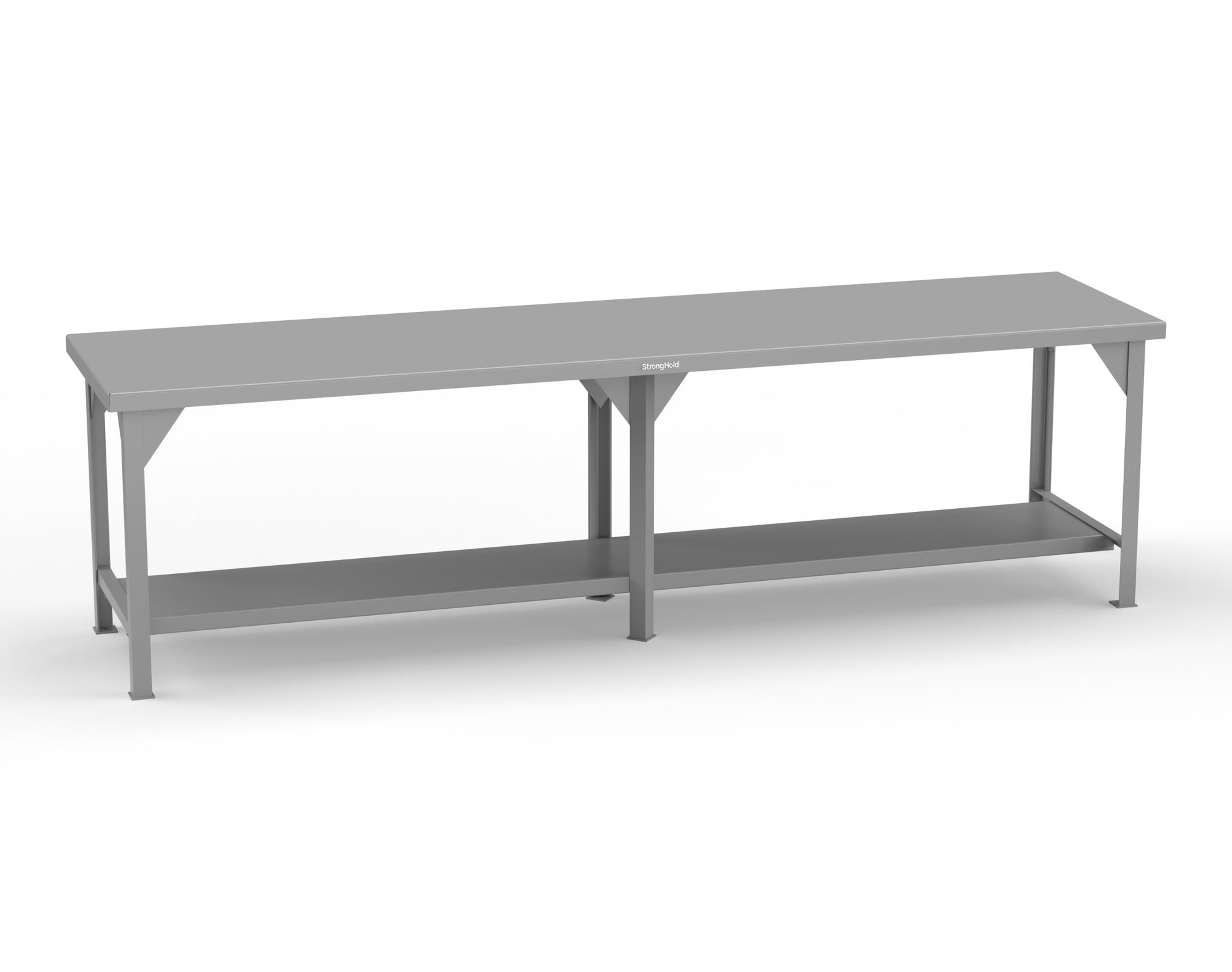 Extreme Duty 7 GA Shop Table with 1 Shelf - 120 In. W x 30 In. D x 34 In. H - T12030-7037