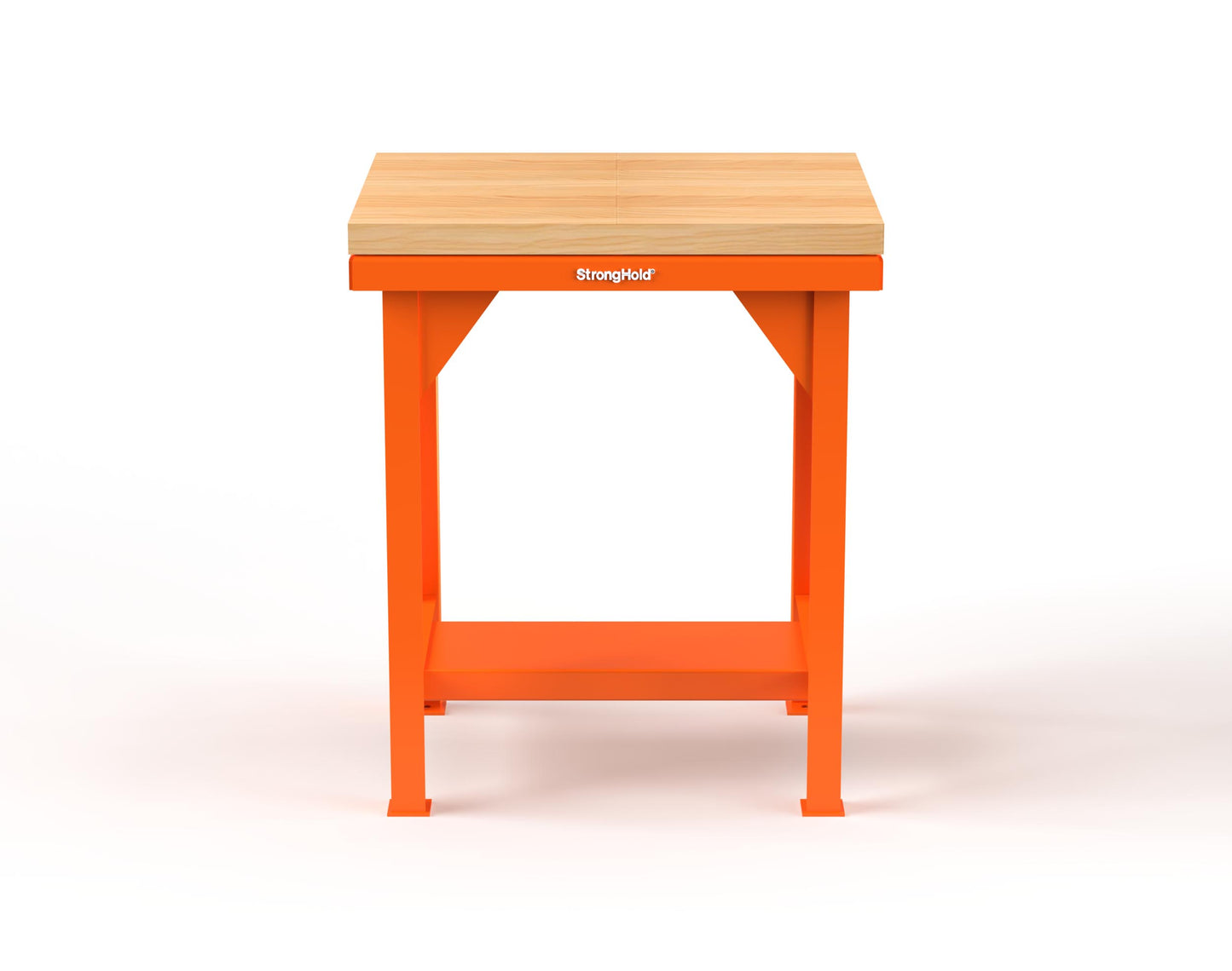 Extreme Duty 7 GA Shop Table with 1 3/4 in. Maple Top, 1 Shelf - 30 In. W x 24 In. D x 34 In. H - T3024-MT-2009