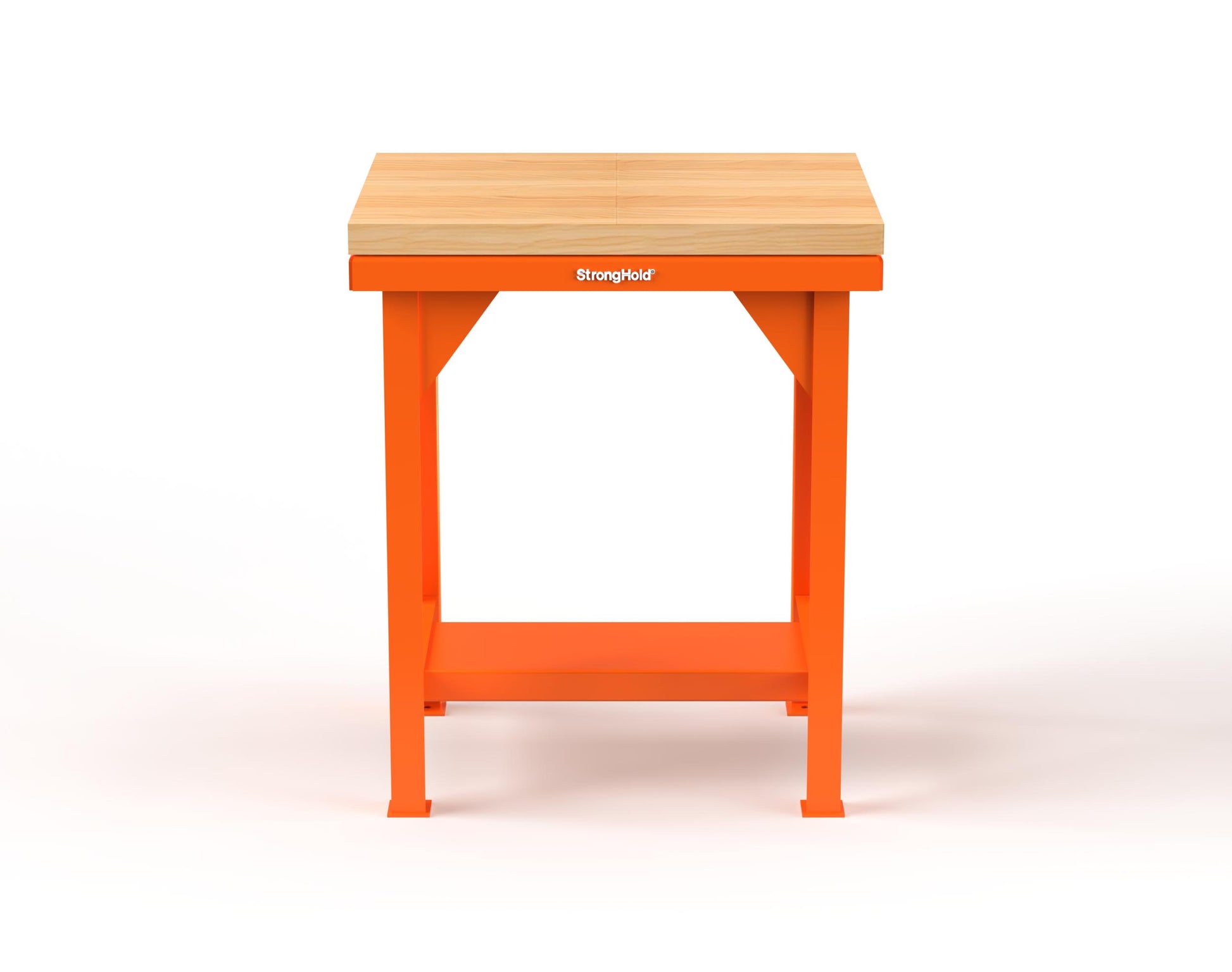 Extreme Duty 7 GA Shop Table with 1 3/4 in. Maple Top, 1 Shelf - 30 In. W x 24 In. D x 34 In. H - T3024-MT-2009