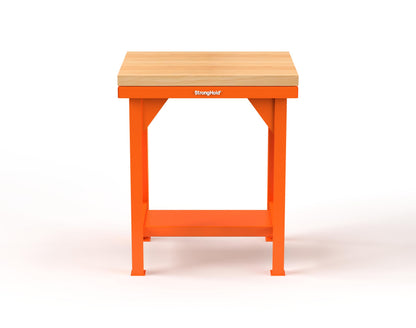 Extreme Duty 7 GA Shop Table with 1 3/4 in. Maple Top, 1 Shelf - 30 In. W x 24 In. D x 34 In. H - T3024-MT-2009