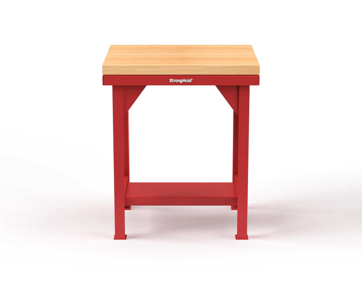 Extreme Duty 7 GA Shop Table with 1 3/4 in. Maple Top, 1 Shelf - 30 In. W x 24 In. D x 34 In. H - T3024-MT-3001