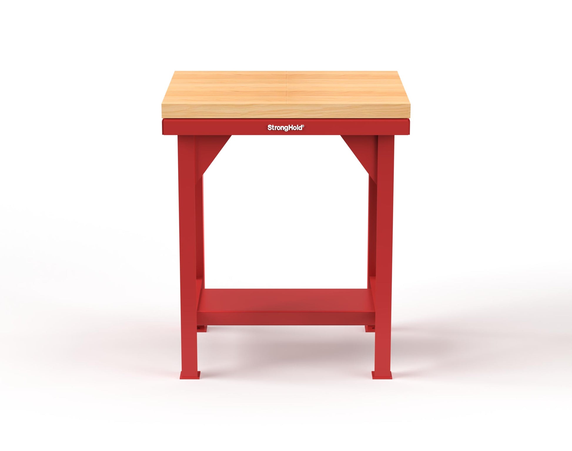 Extreme Duty 7 GA Shop Table with 1 3/4 in. Maple Top, 1 Shelf - 30 In. W x 24 In. D x 34 In. H - T3024-MT-3001
