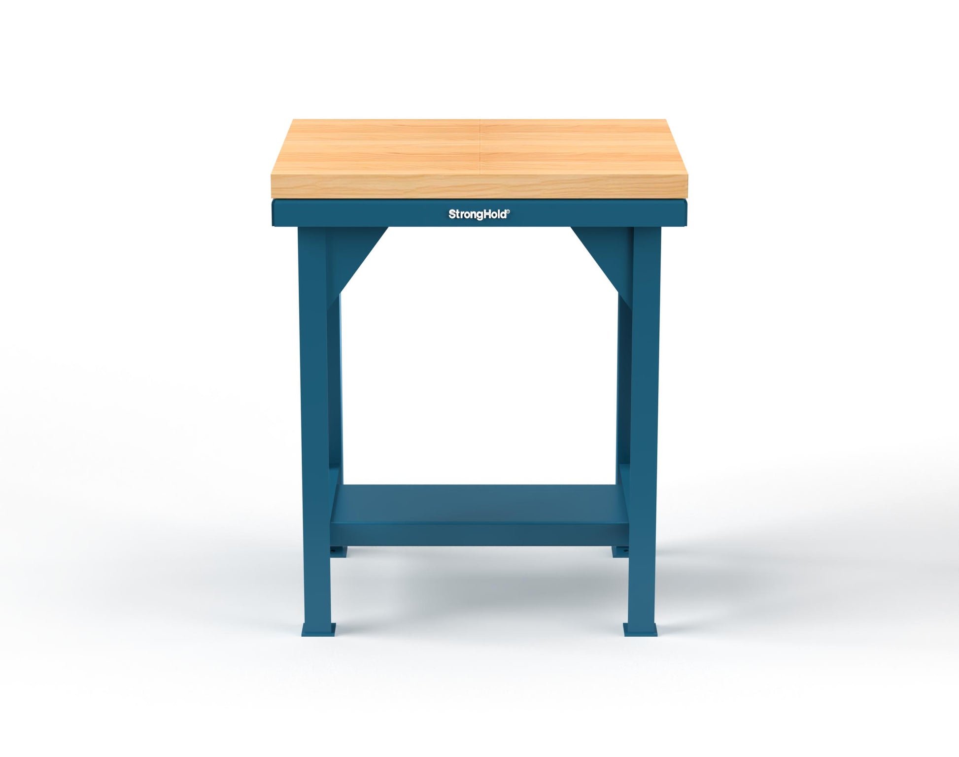 Extreme Duty 7 GA Shop Table with 1 3/4 in. Maple Top, 1 Shelf - 30 In. W x 24 In. D x 34 In. H - T3024-MT-5001