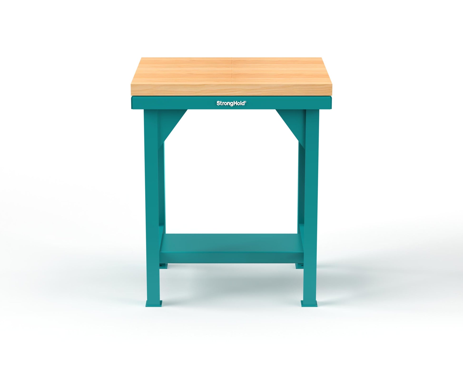 Extreme Duty 7 GA Shop Table with 1 3/4 in. Maple Top, 1 Shelf - 30 In. W x 24 In. D x 34 In. H - T3024-MT-5021