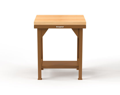 Extreme Duty 7 GA Shop Table with 1 3/4 in. Maple Top, 1 Shelf - 30 In. W x 24 In. D x 34 In. H - T3024-MT-8008