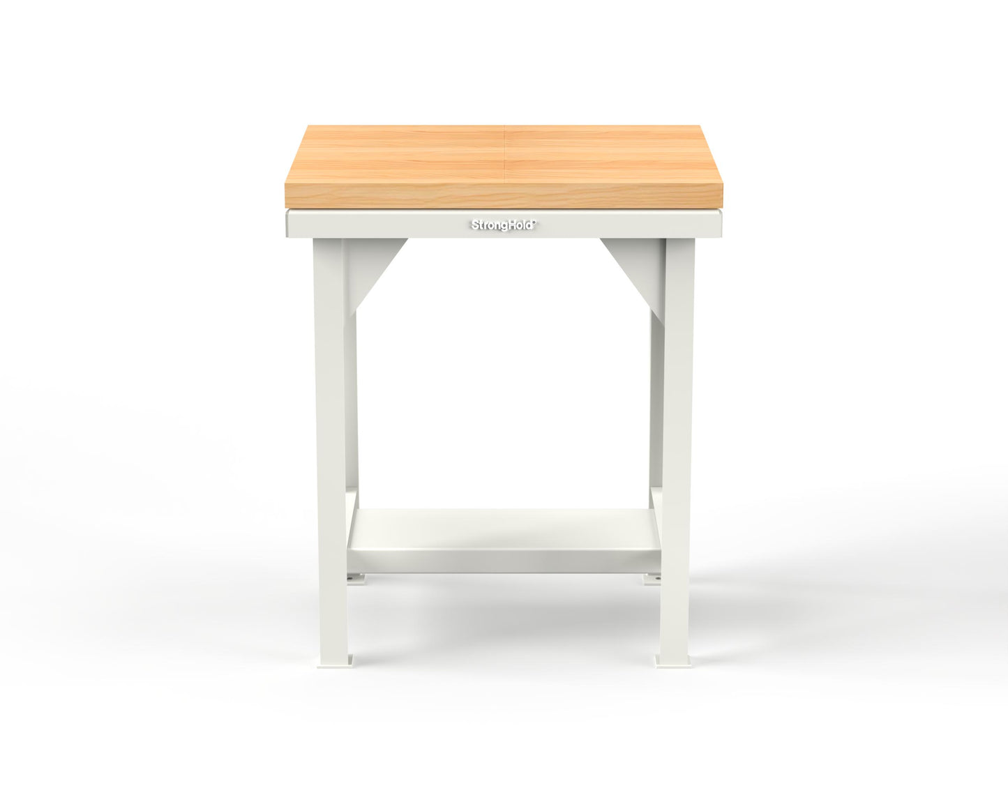 Extreme Duty 7 GA Shop Table with 1 3/4 in. Maple Top, 1 Shelf - 30 In. W x 24 In. D x 34 In. H - T3024-MT-9003