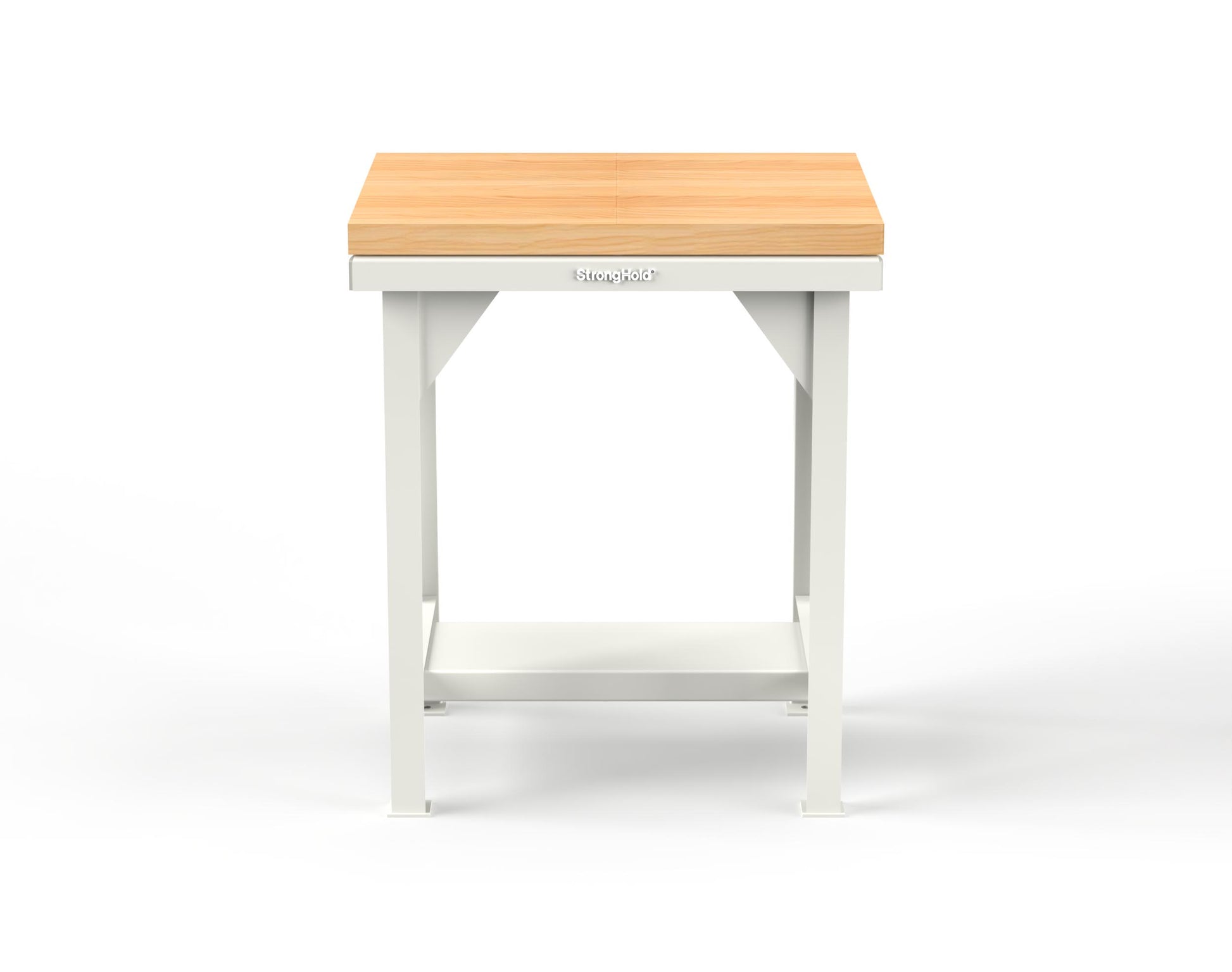 Extreme Duty 7 GA Shop Table with 1 3/4 in. Maple Top, 1 Shelf - 30 In. W x 24 In. D x 34 In. H - T3024-MT-9003