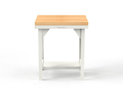 Extreme Duty 7 GA Shop Table with 1 3/4 in. Maple Top, 1 Shelf - 30 In. W x 24 In. D x 34 In. H - T3024-MT-9003