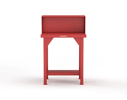 Extreme Duty 7 GA Shop Table with Riser Shelf - 30 In. W x 24 In. D x 46 In. H - T3024RS-3001