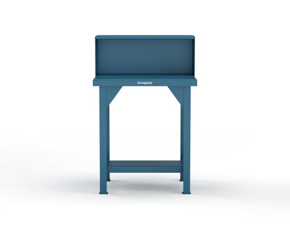 Extreme Duty 7 GA Shop Table with Riser Shelf - 30 In. W x 24 In. D x 46 In. H - T3024RS-5001