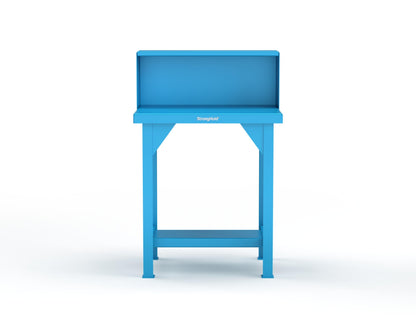 Extreme Duty 7 GA Shop Table with Riser Shelf - 30 In. W x 24 In. D x 46 In. H - T3024RS-5012