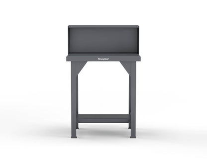 Extreme Duty 7 GA Shop Table with Riser Shelf - 30 In. W x 24 In. D x 46 In. H - T3024RS-7024