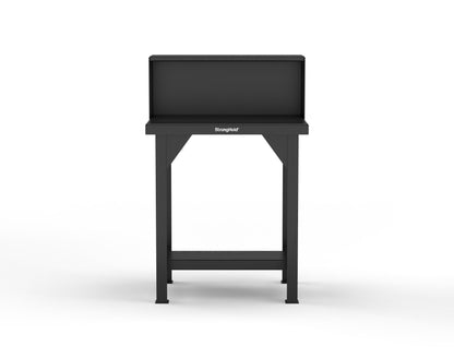 Extreme Duty 7 GA Shop Table with Riser Shelf - 30 In. W x 24 In. D x 46 In. H - T3024RS-9005