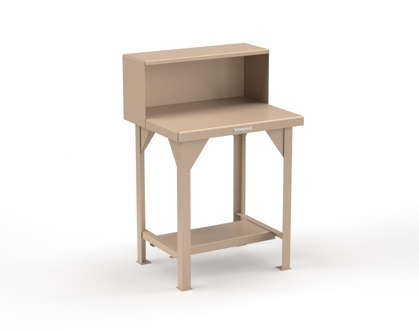 Extreme Duty 7 GA Shop Table with Riser Shelf - 30 In. W x 24 In. D x 46 In. H - T3024RS-1019