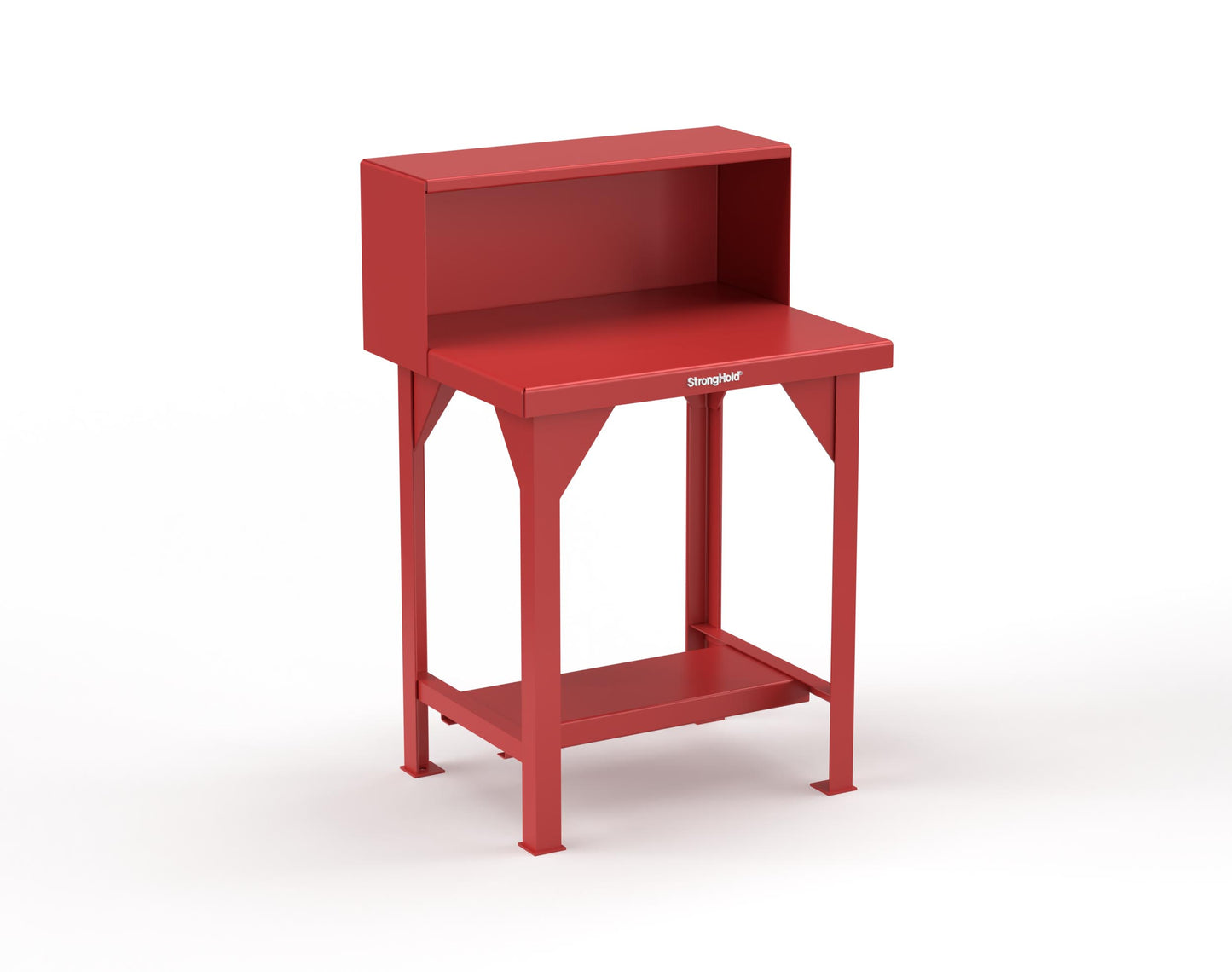Extreme Duty 7 GA Shop Table with Riser Shelf - 30 In. W x 24 In. D x 46 In. H - T3024RS-3001