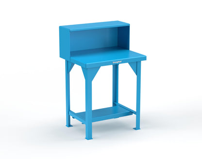 Extreme Duty 7 GA Shop Table with Riser Shelf - 30 In. W x 24 In. D x 46 In. H - T3024RS-5012