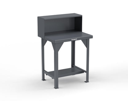 Extreme Duty 7 GA Shop Table with Riser Shelf - 30 In. W x 24 In. D x 46 In. H - T3024RS-7024
