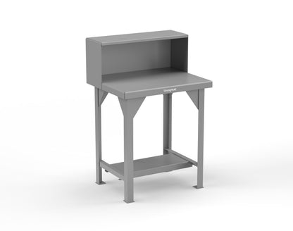 Extreme Duty 7 GA Shop Table with Riser Shelf - 30 In. W x 24 In. D x 46 In. H - T3024RS-7037