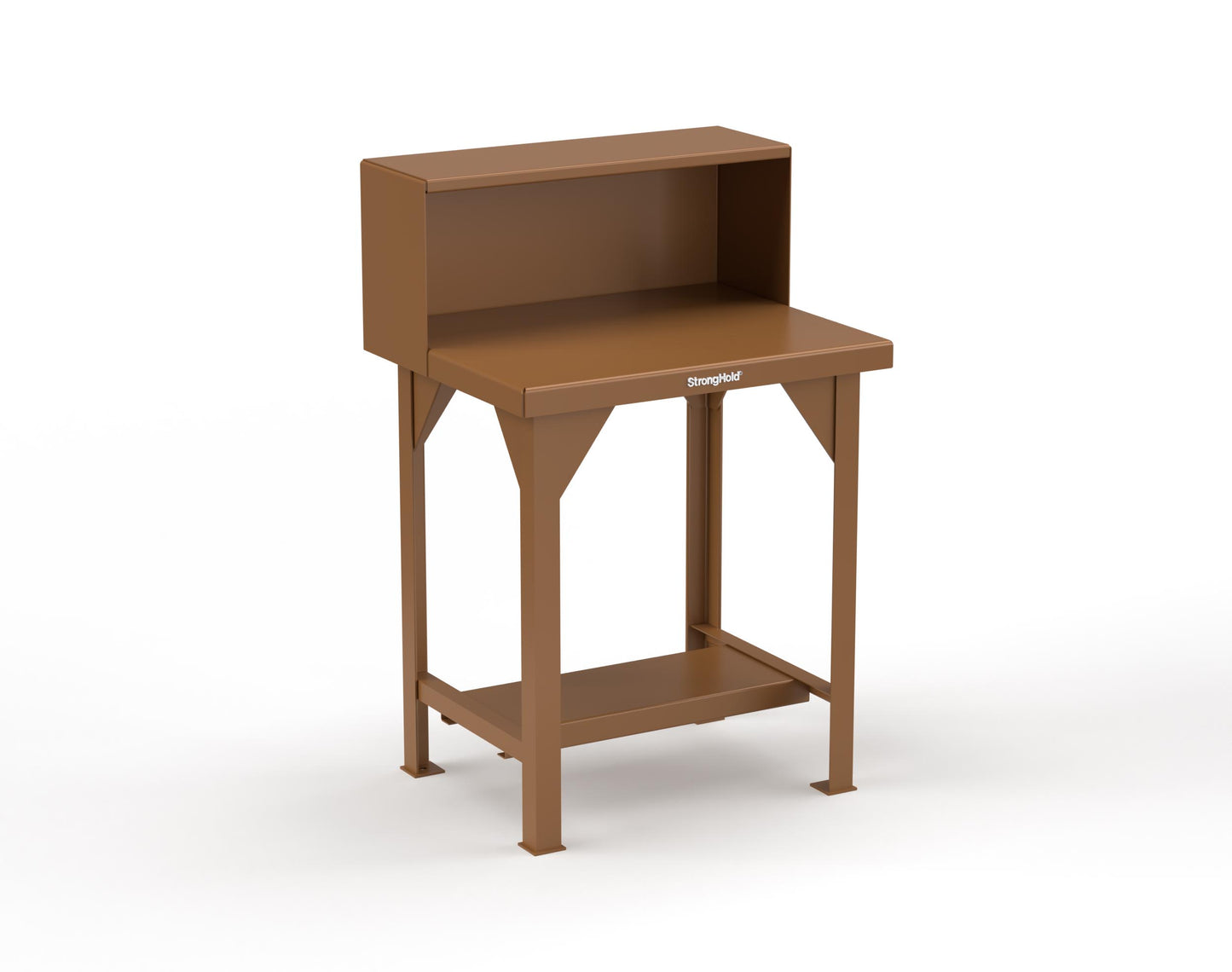 Extreme Duty 7 GA Shop Table with Riser Shelf - 30 In. W x 24 In. D x 46 In. H - T3024RS-8008