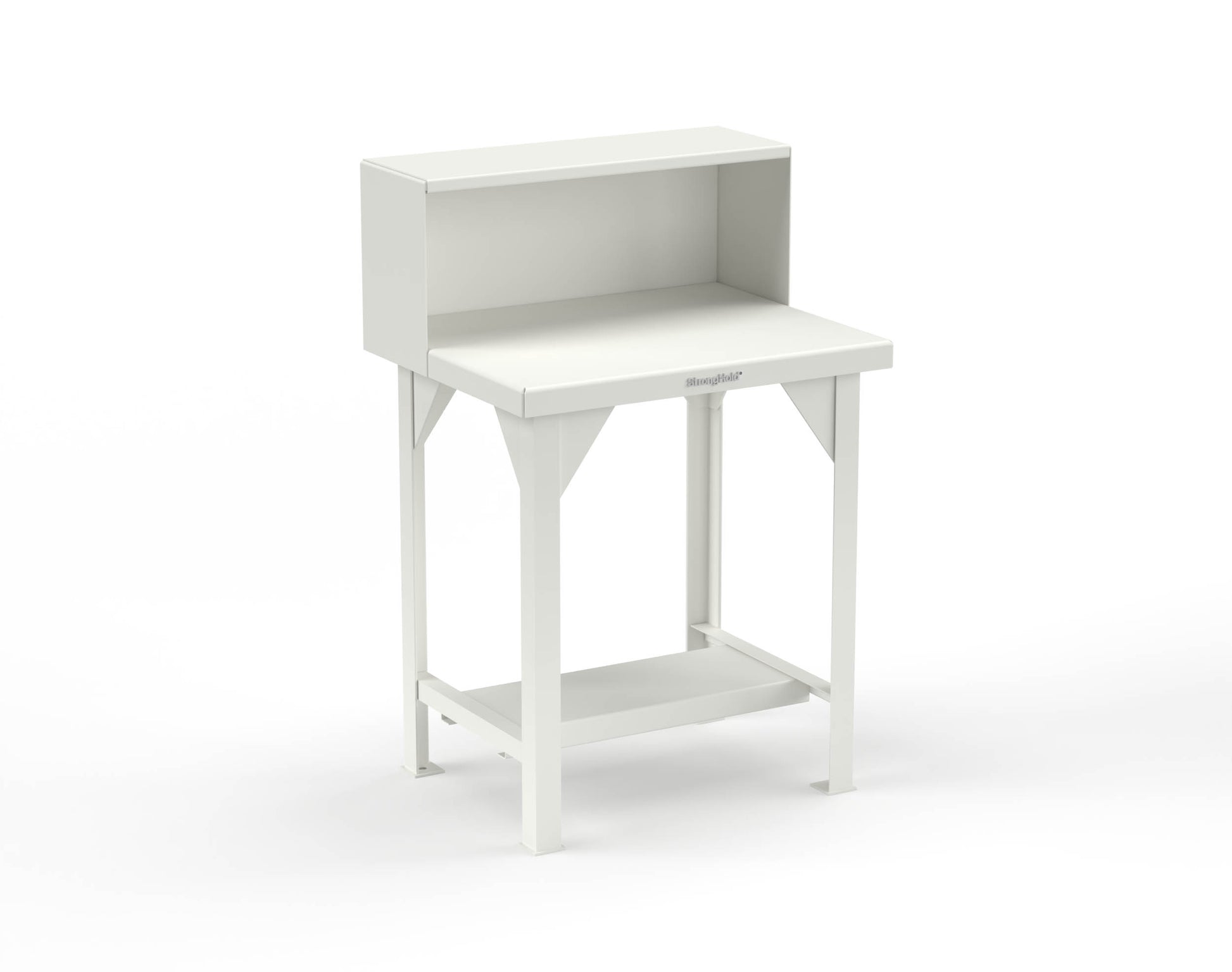 Extreme Duty 7 GA Shop Table with Riser Shelf - 30 In. W x 24 In. D x 46 In. H - T3024RS-9003