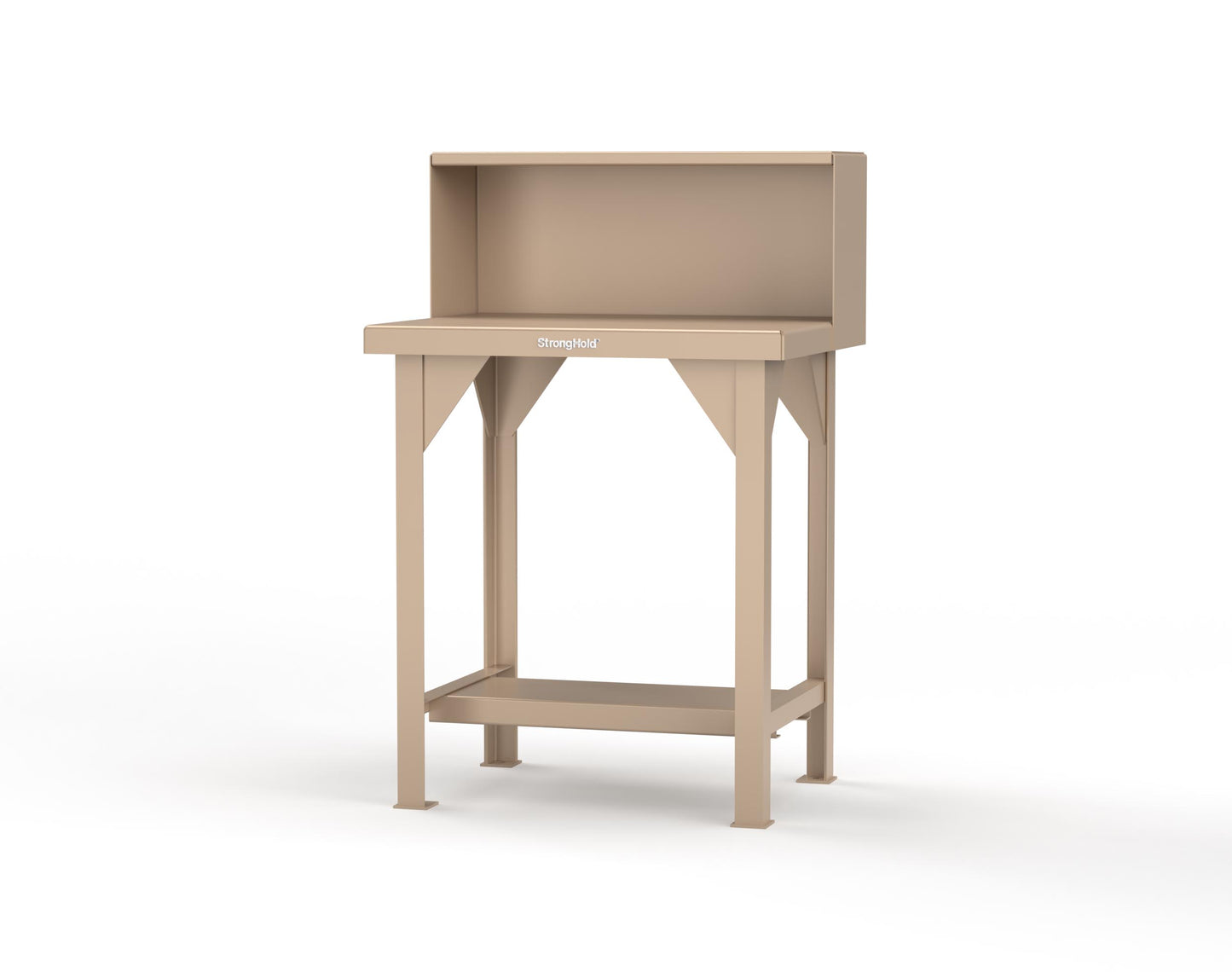 Extreme Duty 7 GA Shop Table with Riser Shelf - 30 In. W x 24 In. D x 46 In. H - T3024RS-1019