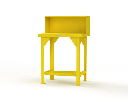 Extreme Duty 7 GA Shop Table with Riser Shelf - 30 In. W x 24 In. D x 46 In. H - T3024RS-1021