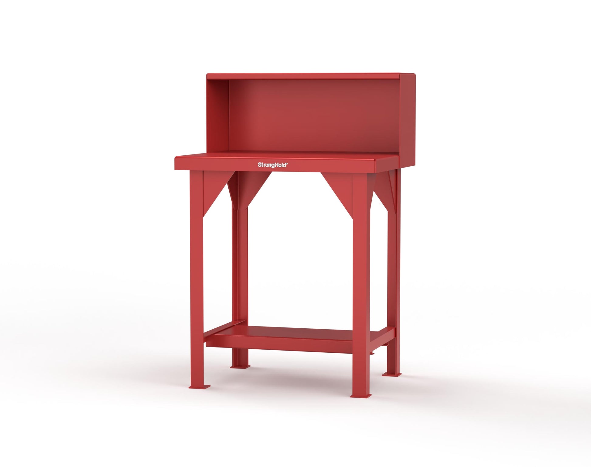 Extreme Duty 7 GA Shop Table with Riser Shelf - 30 In. W x 24 In. D x 46 In. H - T3024RS-3001
