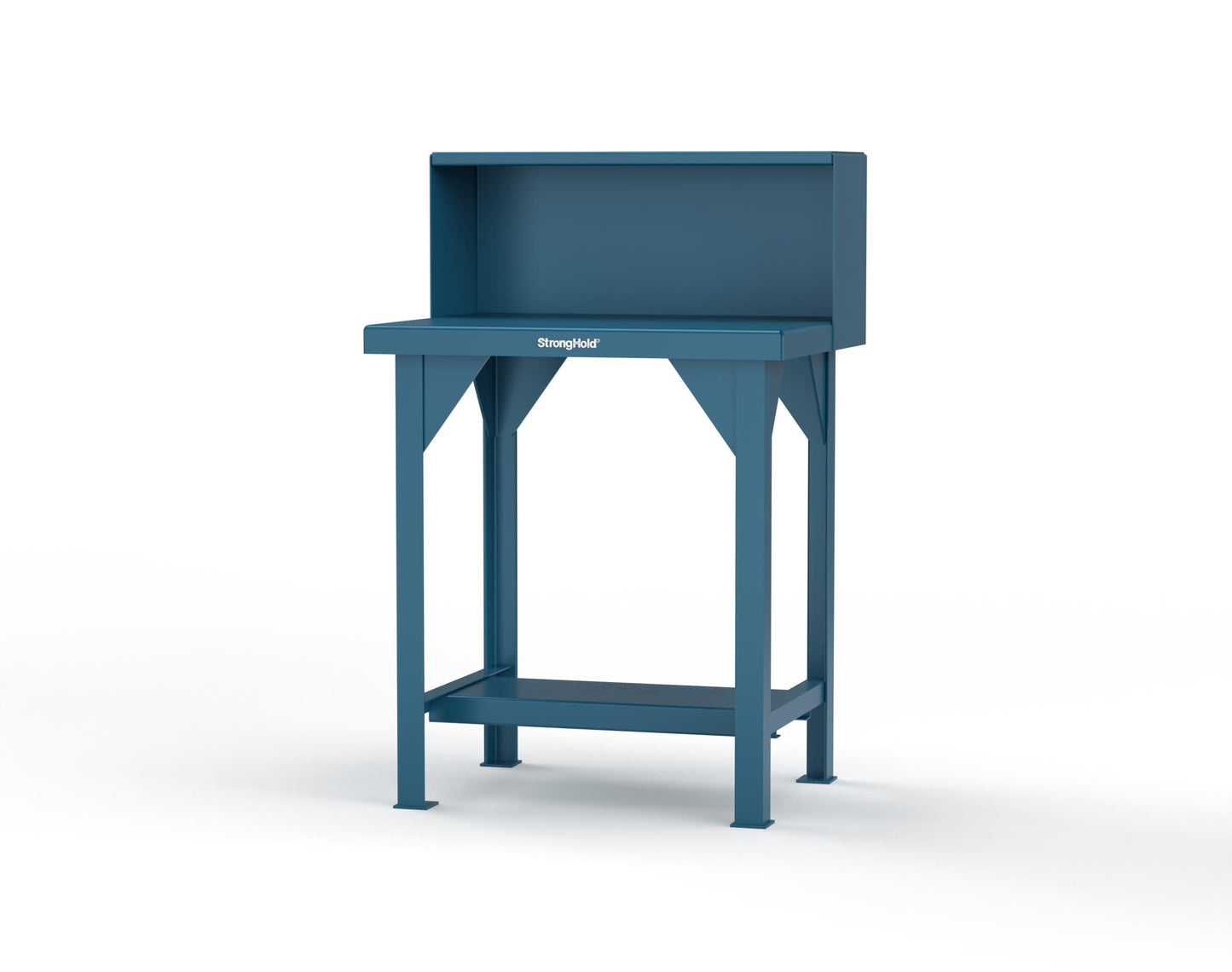 Extreme Duty 7 GA Shop Table with Riser Shelf - 30 In. W x 24 In. D x 46 In. H - T3024RS-5001