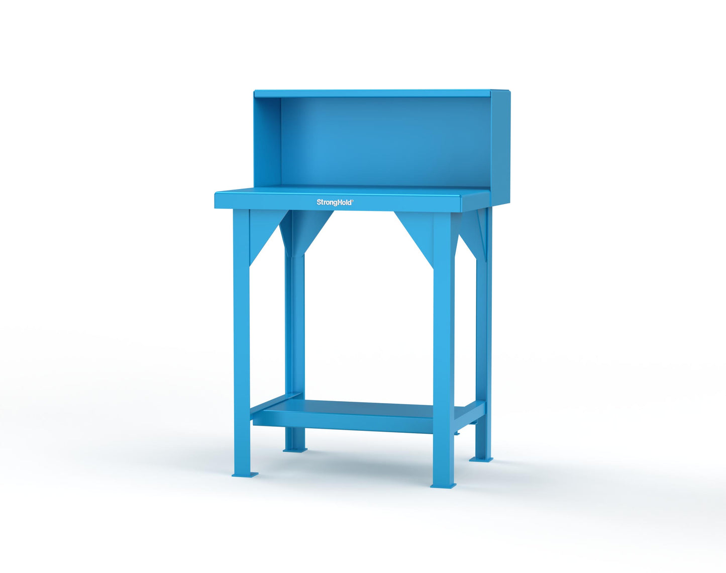 Extreme Duty 7 GA Shop Table with Riser Shelf - 30 In. W x 24 In. D x 46 In. H - T3024RS-5012