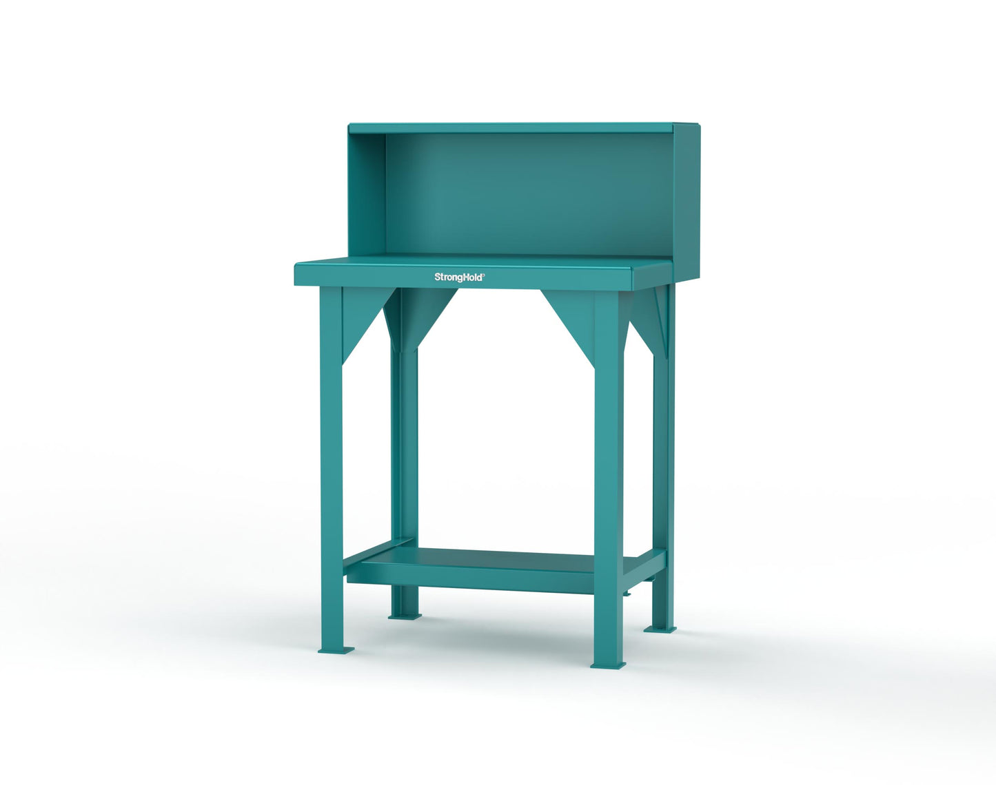 Extreme Duty 7 GA Shop Table with Riser Shelf - 30 In. W x 24 In. D x 46 In. H - T3024RS-5021