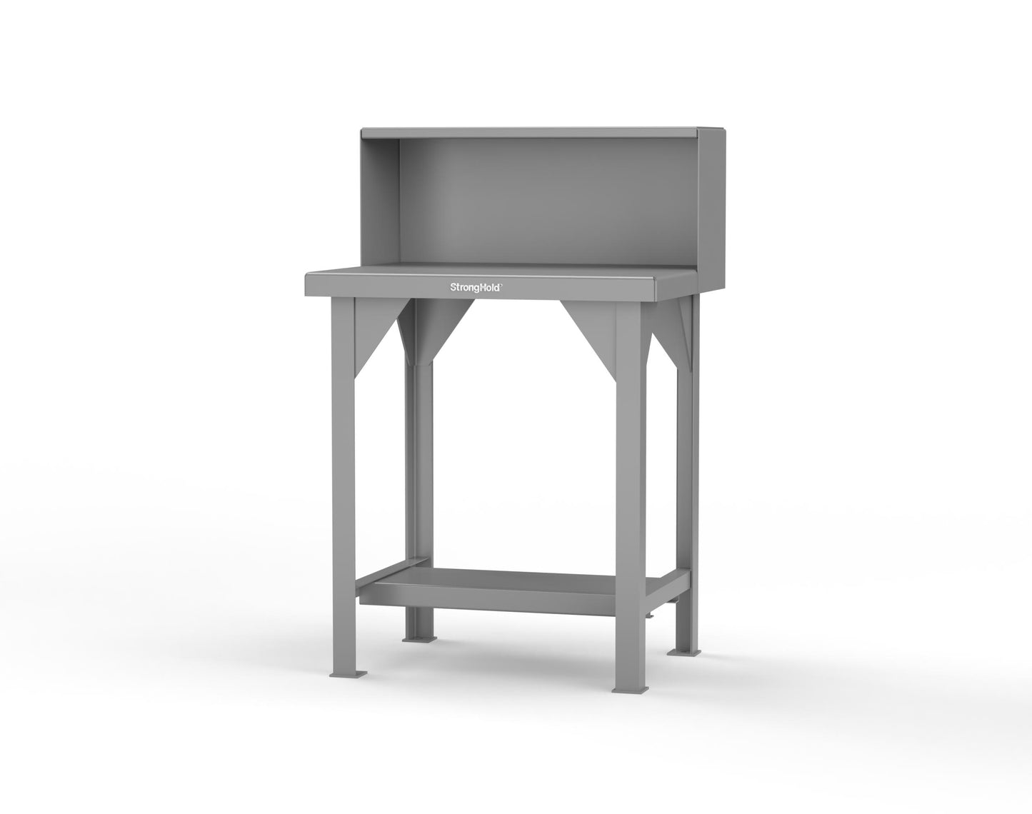 Extreme Duty 7 GA Shop Table with Riser Shelf - 30 In. W x 24 In. D x 46 In. H - T3024RS-7037