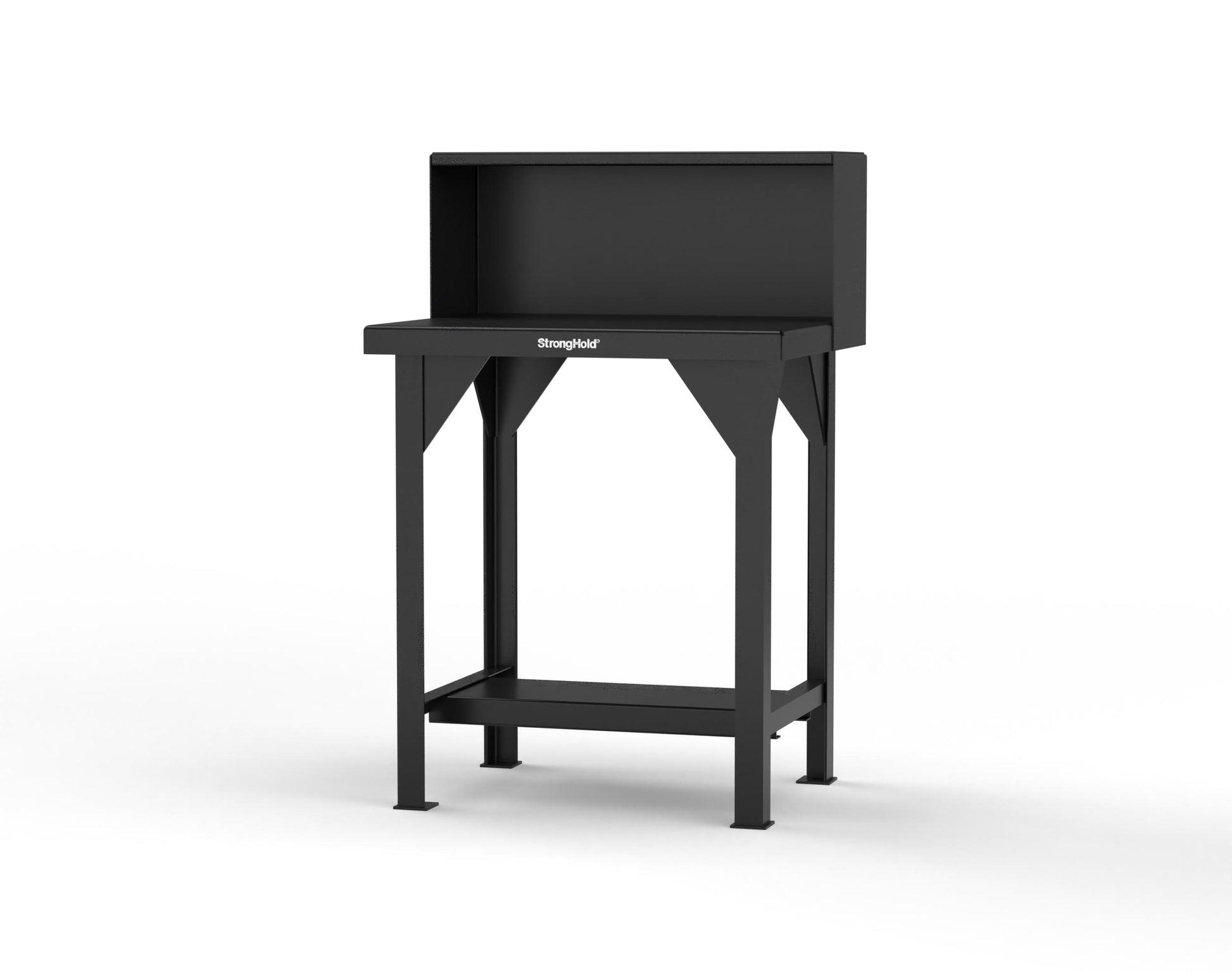 Extreme Duty 7 GA Shop Table with Riser Shelf - 30 In. W x 24 In. D x 46 In. H - T3024RS-9005