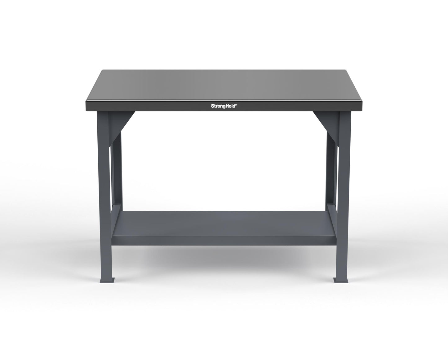 Extreme Duty 7 GA Shop Table with Stainless Steel Top, 1 Shelf - 48 In. W x 30 In. D x 34 In. H - T4830-SSTOP-7024