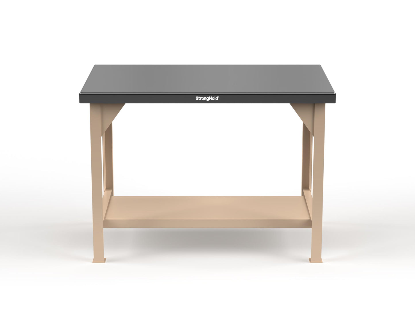 Extreme Duty 7 GA Shop Table with Stainless Steel Top, 1 Shelf - 48 In. W x 30 In. D x 34 In. H - T4830-SSTOP-1019
