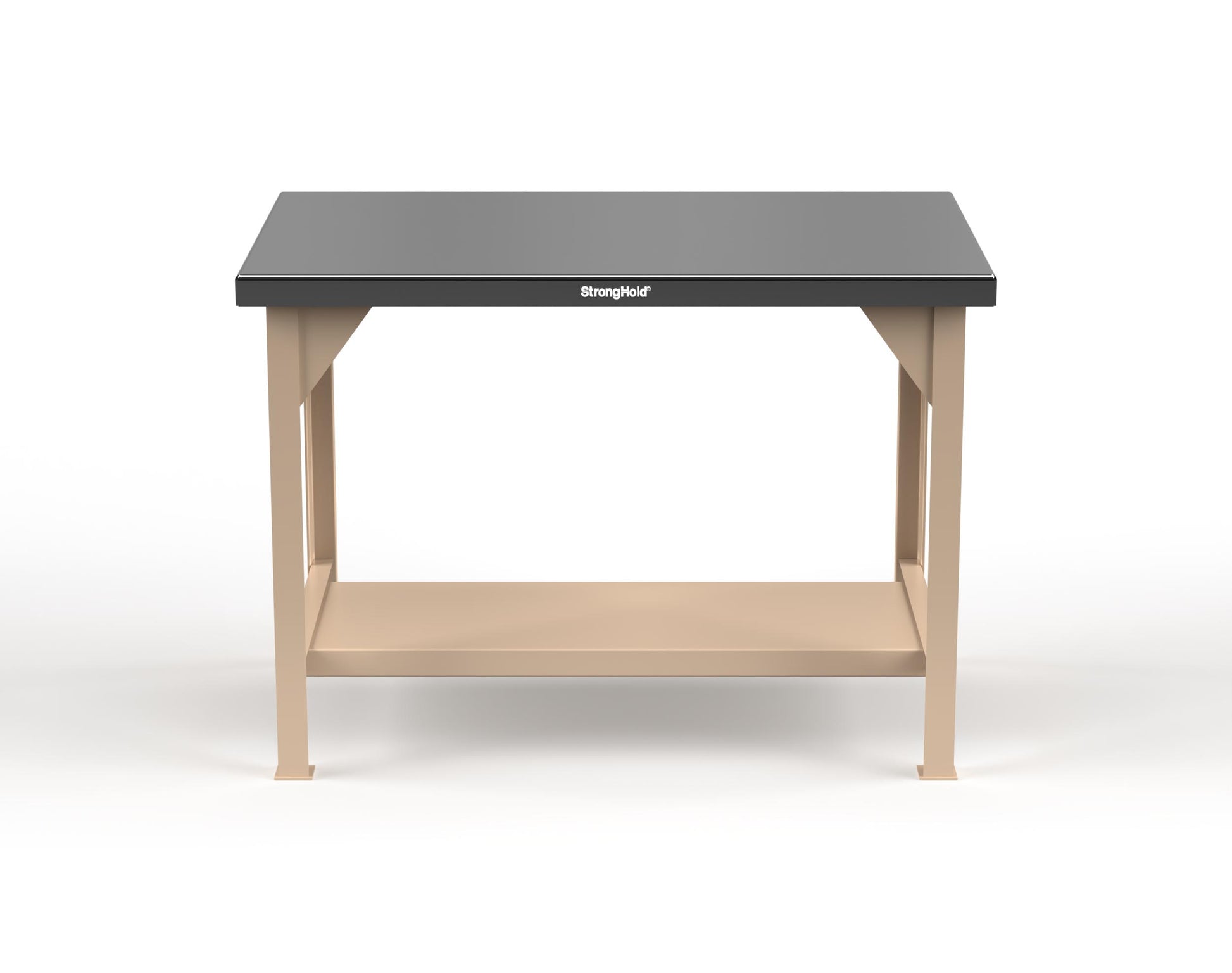 Extreme Duty 7 GA Shop Table with Stainless Steel Top, 1 Shelf - 48 In. W x 30 In. D x 34 In. H - T4830-SSTOP-1019