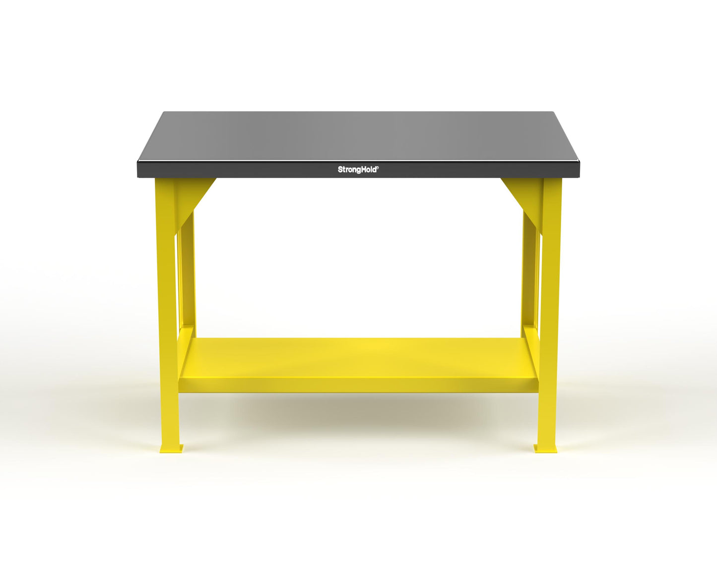 Extreme Duty 7 GA Shop Table with Stainless Steel Top, 1 Shelf - 48 In. W x 30 In. D x 34 In. H - T4830-SSTOP-1021