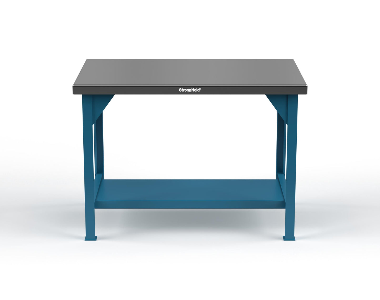 Extreme Duty 7 GA Shop Table with Stainless Steel Top, 1 Shelf - 48 In. W x 30 In. D x 34 In. H - T4830-SSTOP-5001