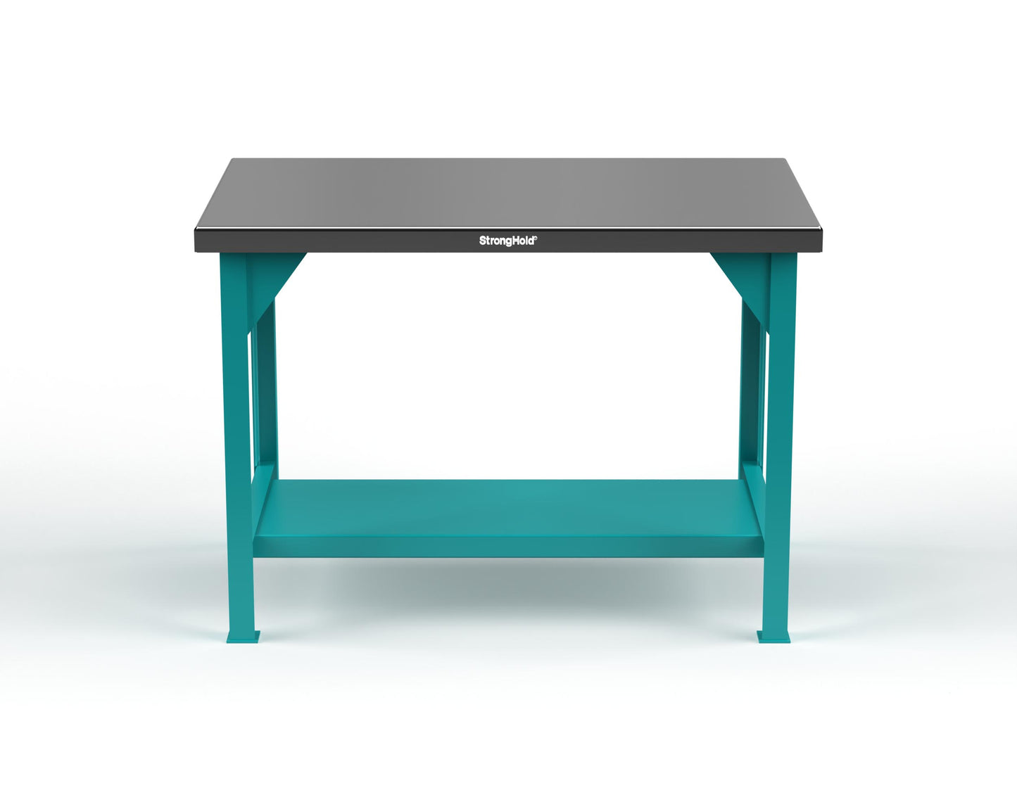 Extreme Duty 7 GA Shop Table with Stainless Steel Top, 1 Shelf - 48 In. W x 30 In. D x 34 In. H - T4830-SSTOP-5021
