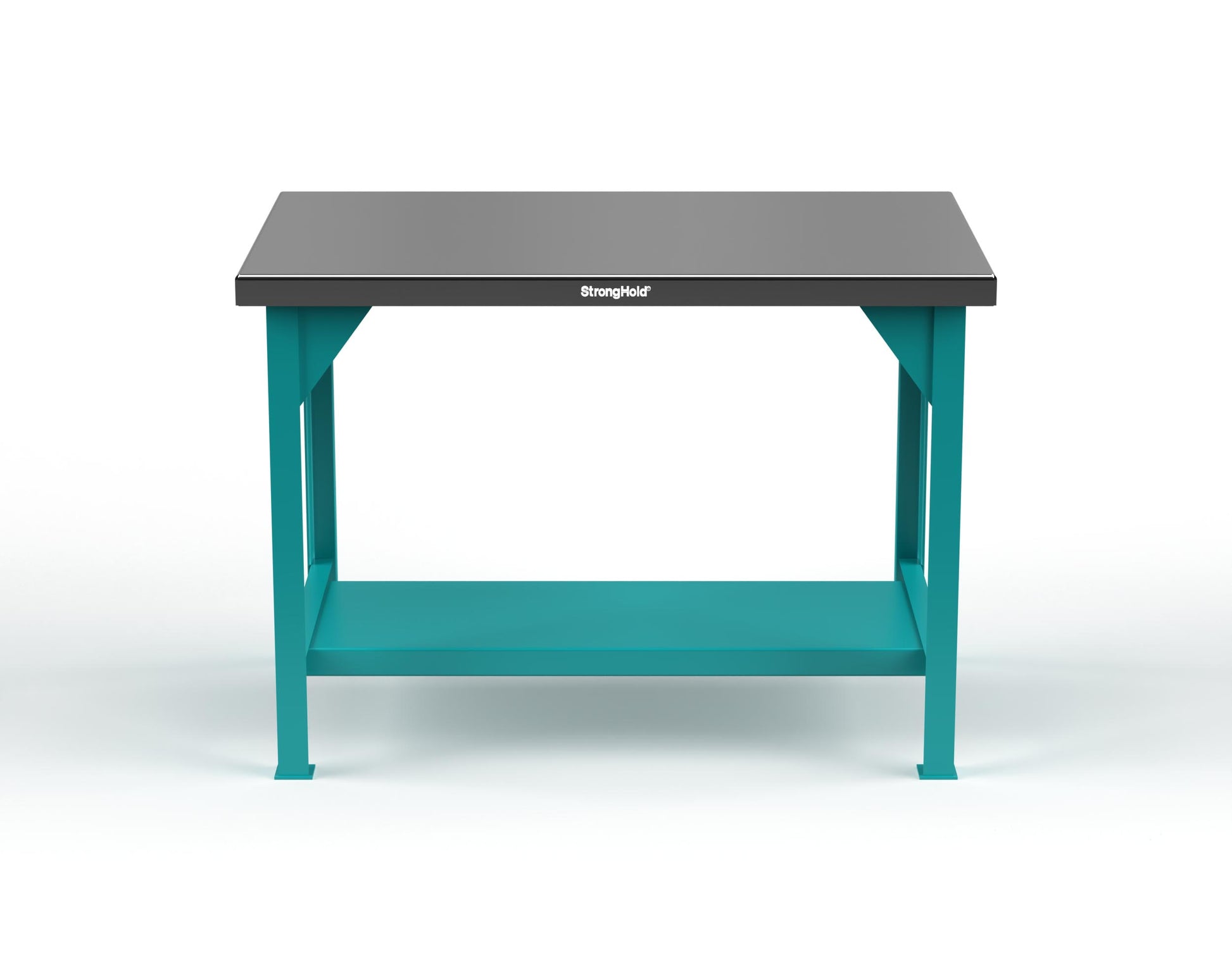 Extreme Duty 7 GA Shop Table with Stainless Steel Top, 1 Shelf - 48 In. W x 30 In. D x 34 In. H - T4830-SSTOP-5021