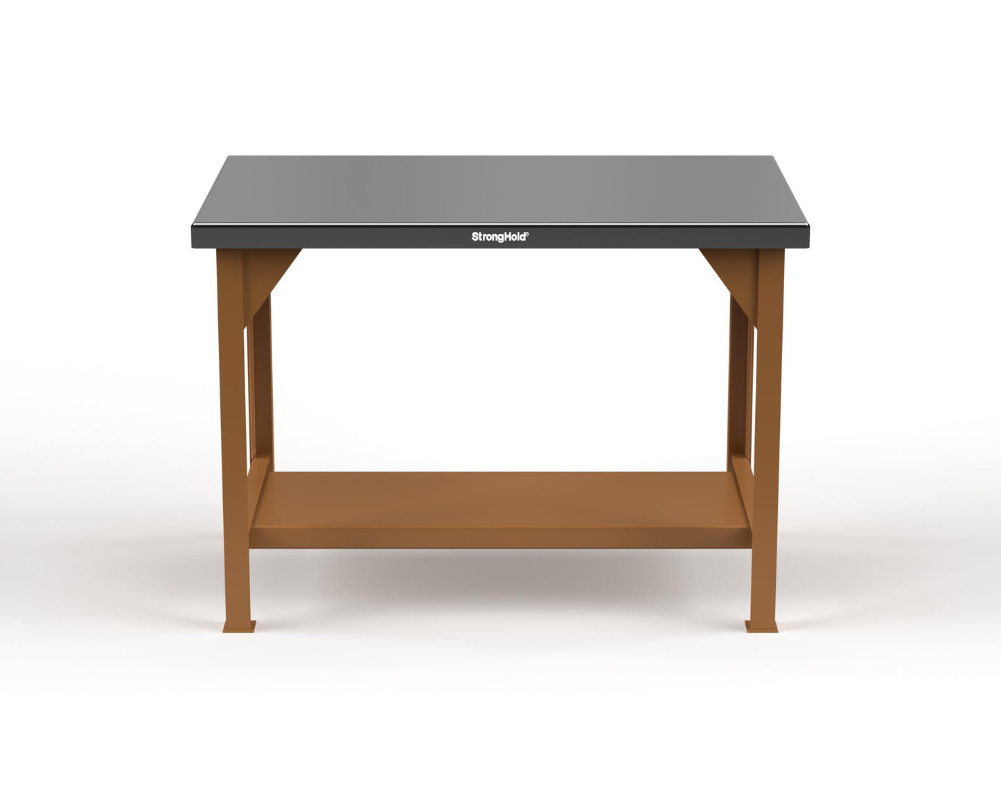 Extreme Duty 7 GA Shop Table with Stainless Steel Top, 1 Shelf - 48 In. W x 30 In. D x 34 In. H - T4830-SSTOP-8008