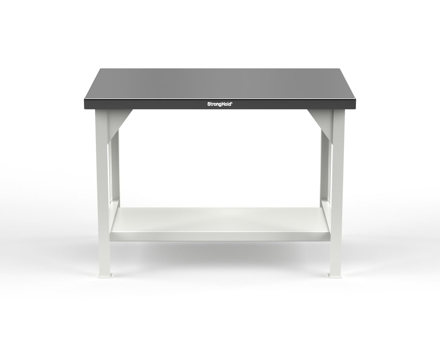 Extreme Duty 7 GA Shop Table with Stainless Steel Top, 1 Shelf - 48 In. W x 30 In. D x 34 In. H - T4830-SSTOP-9003