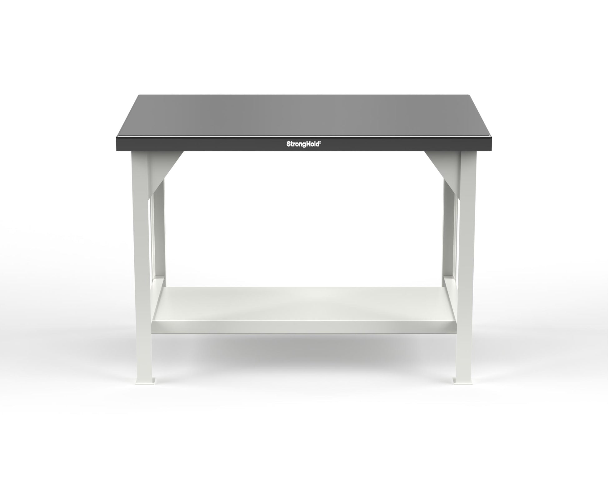 Extreme Duty 7 GA Shop Table with Stainless Steel Top, 1 Shelf - 48 In. W x 30 In. D x 34 In. H - T4830-SSTOP-9003