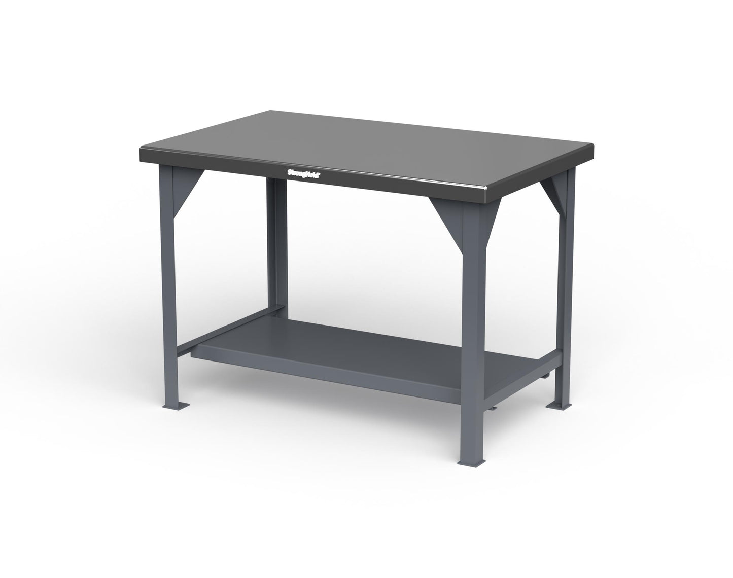 Extreme Duty 7 GA Shop Table with Stainless Steel Top, 1 Shelf - 48 In. W x 30 In. D x 34 In. H - T4830-SSTOP-7024