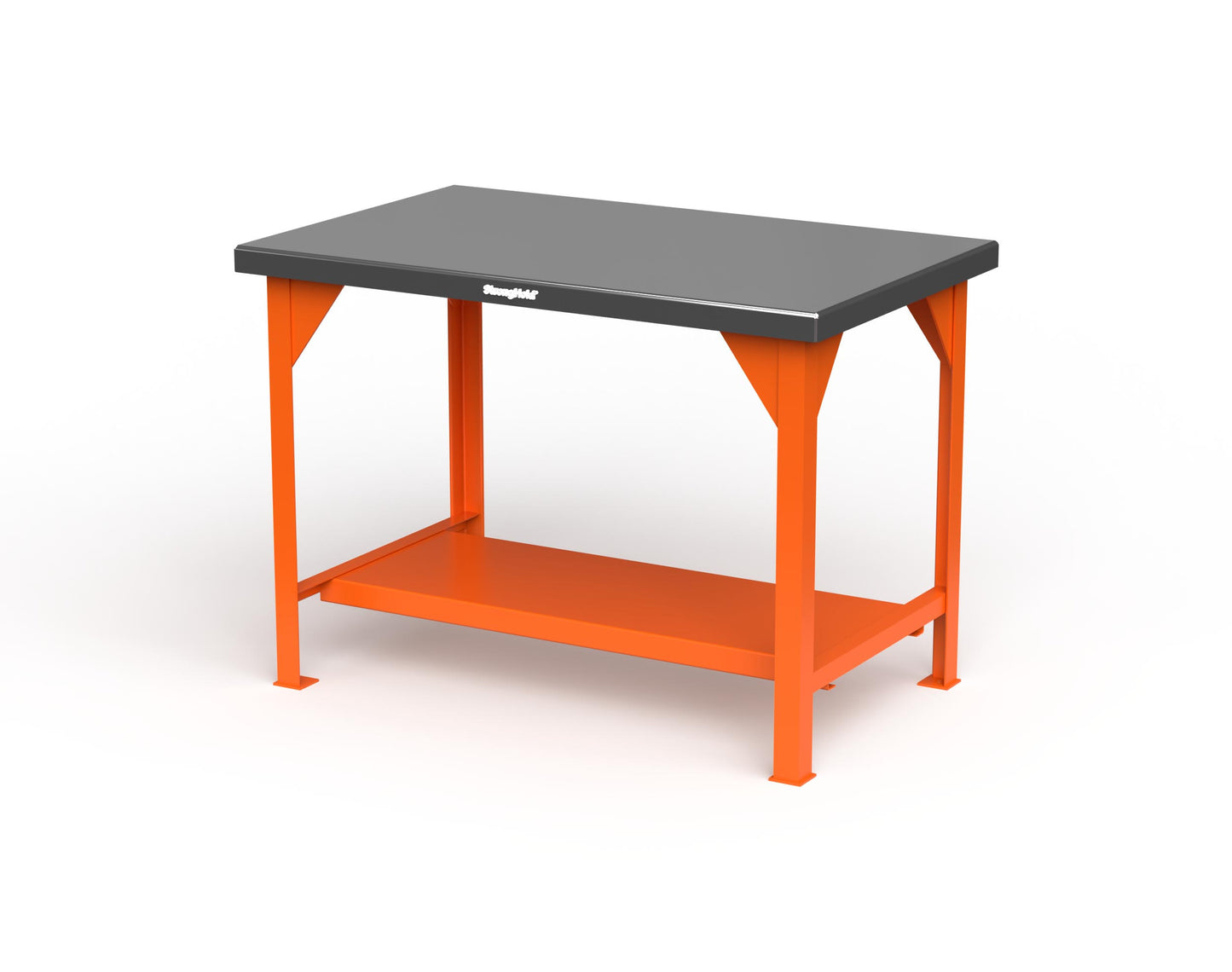 Extreme Duty 7 GA Shop Table with Stainless Steel Top, 1 Shelf - 48 In. W x 30 In. D x 34 In. H - T4830-SSTOP-2009