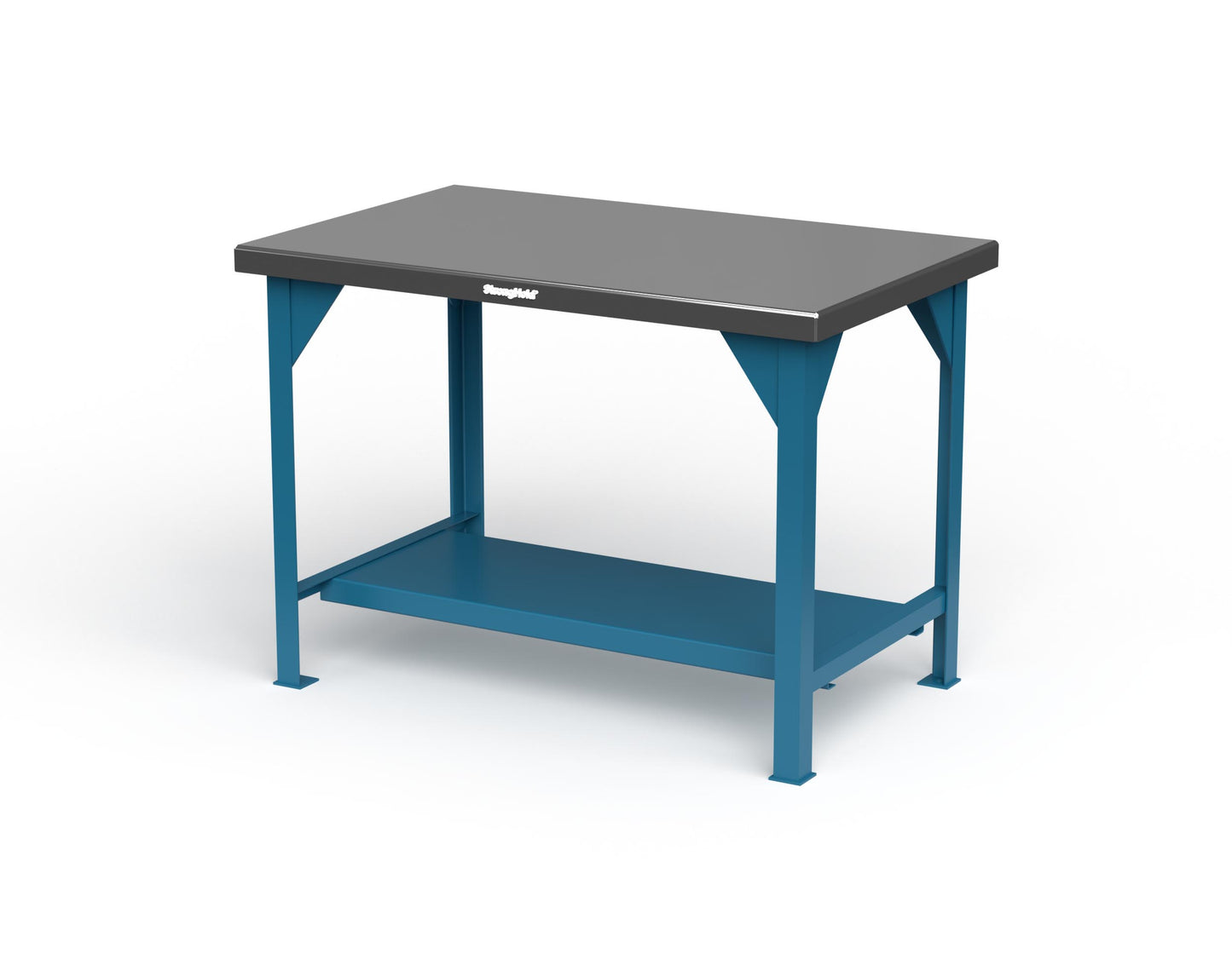 Extreme Duty 7 GA Shop Table with Stainless Steel Top, 1 Shelf - 48 In. W x 30 In. D x 34 In. H - T4830-SSTOP-5001