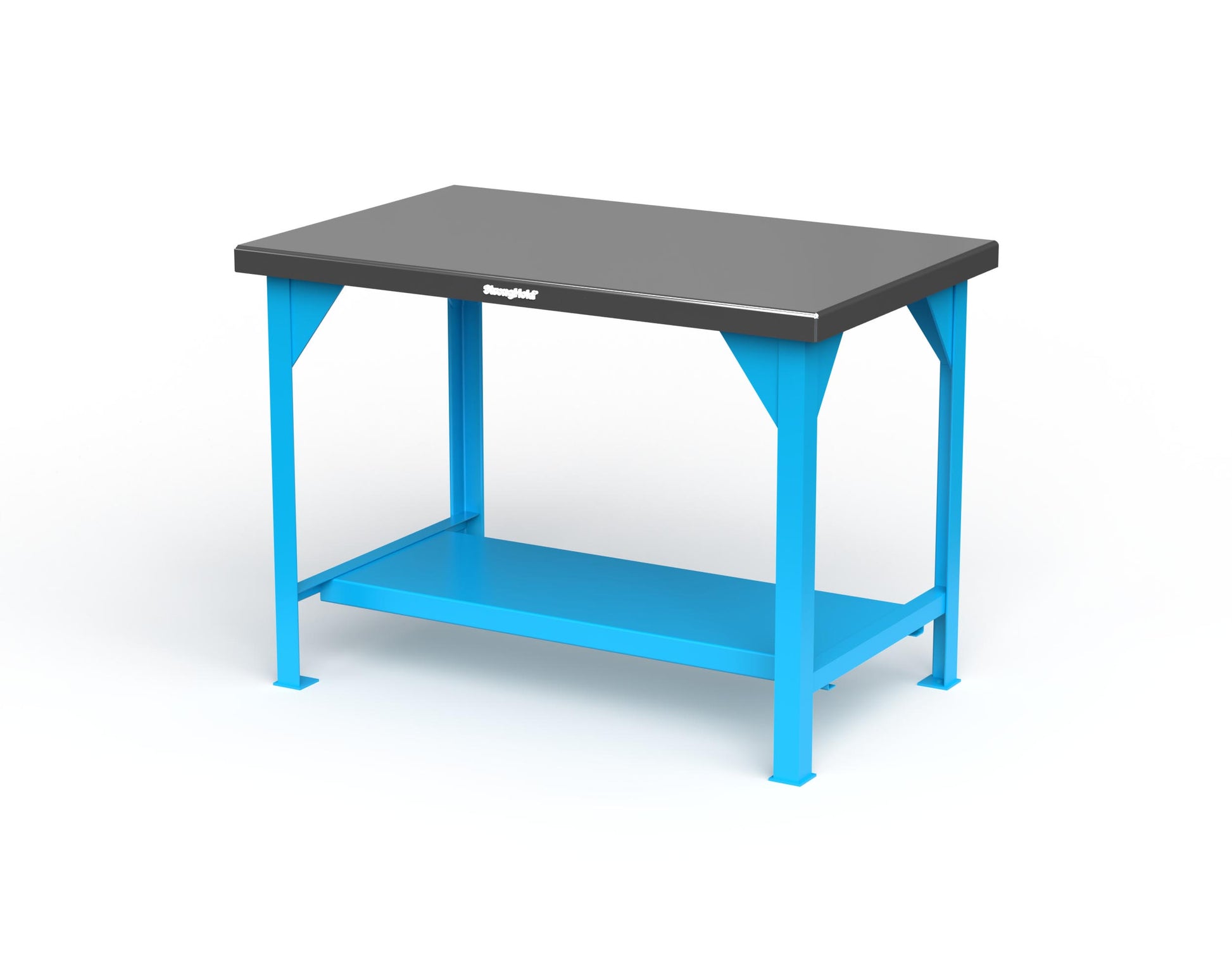 Extreme Duty 7 GA Shop Table with Stainless Steel Top, 1 Shelf - 48 In. W x 30 In. D x 34 In. H - T4830-SSTOP-5012